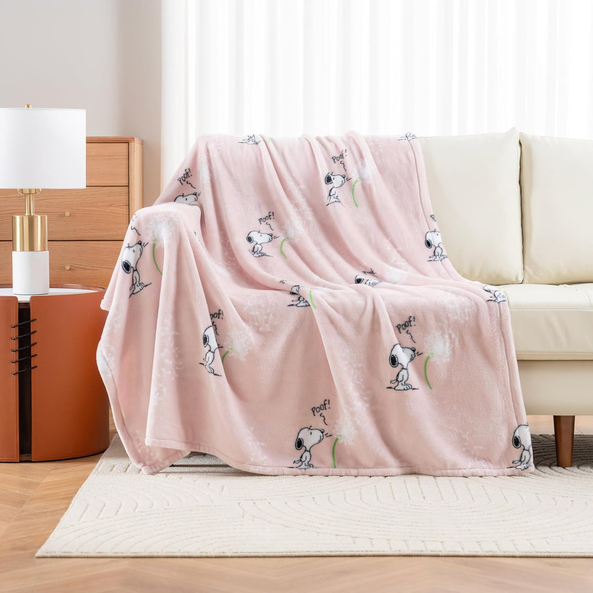 Berkshire Blanket Peanuts VelvetLoft Manta de Felpa de Personaje Li...