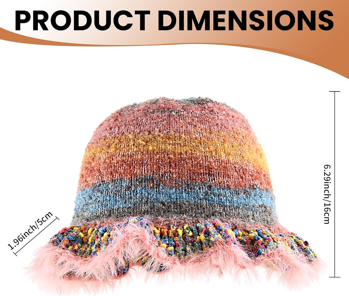 Busnos Gorros de ganchillo para mujer, gorro de moda para mujer, li...
