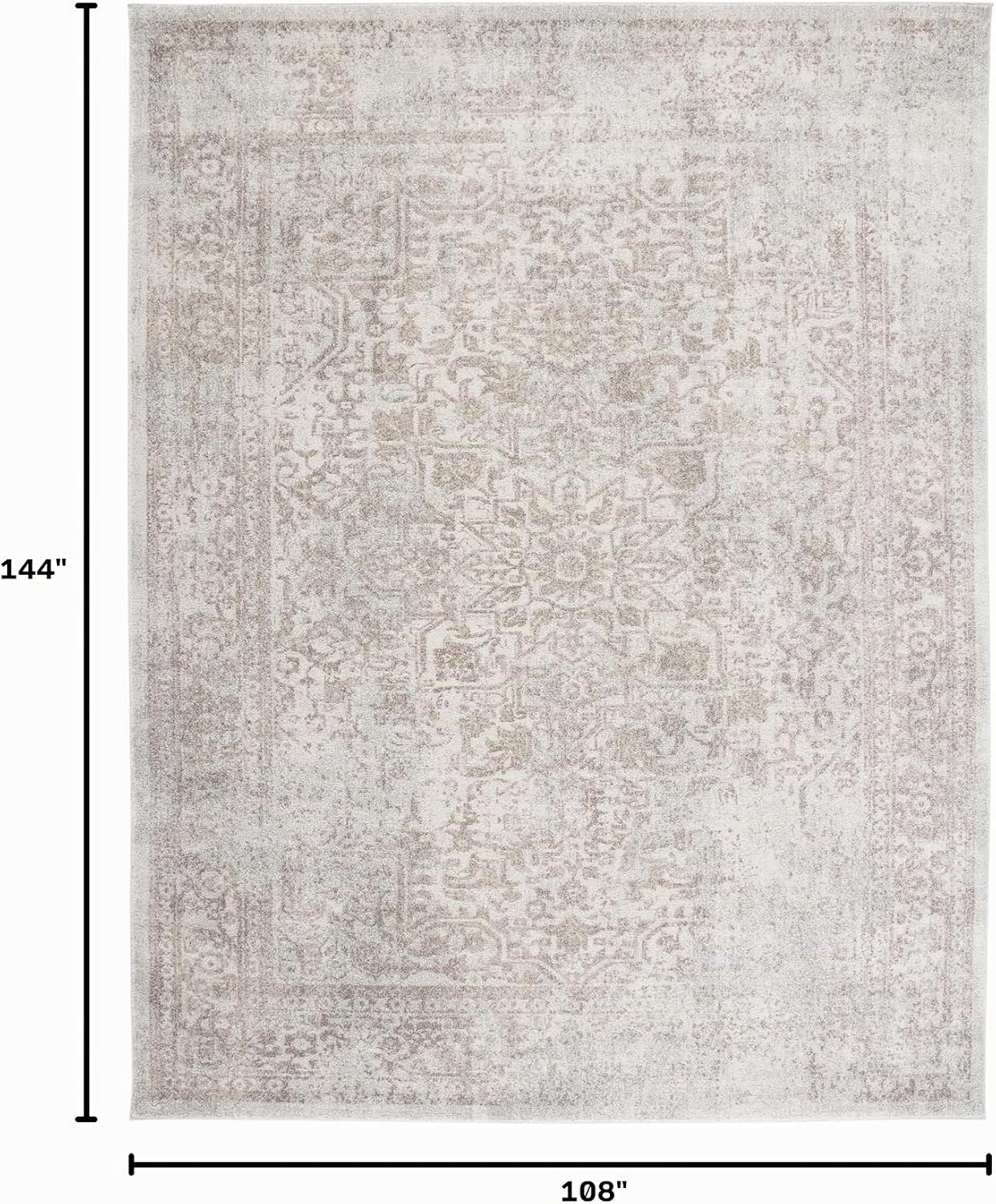 SAFAVIEH Alfombra de Área 9x12 - Colección Evoke - Grande - Marfil...