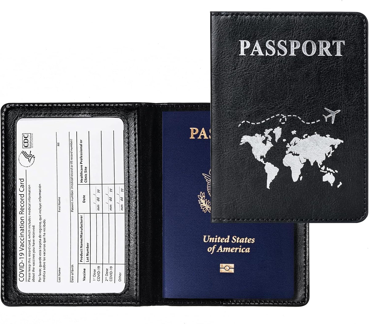 2 piezas de soportes para pasaportes, cartera ultra delgada para pa...