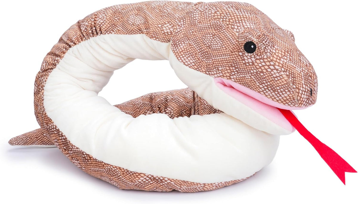 WEIGEDU Peluche de serpiente grande | Boa de pitón realista con len...
