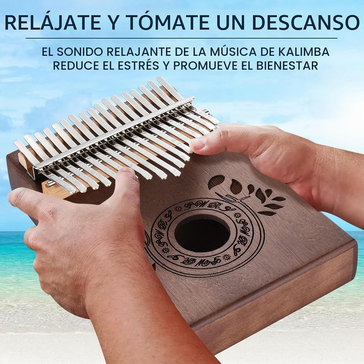 UNOKKI Piano de Pulgar Kalimba de 17 Teclas - Instrumento de Percus...