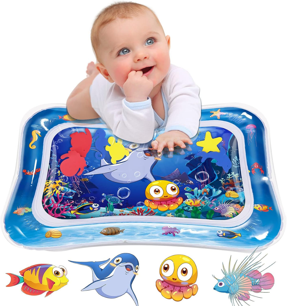 Estera Infinno para tiempo de barriga con agua sensorial para bebés...