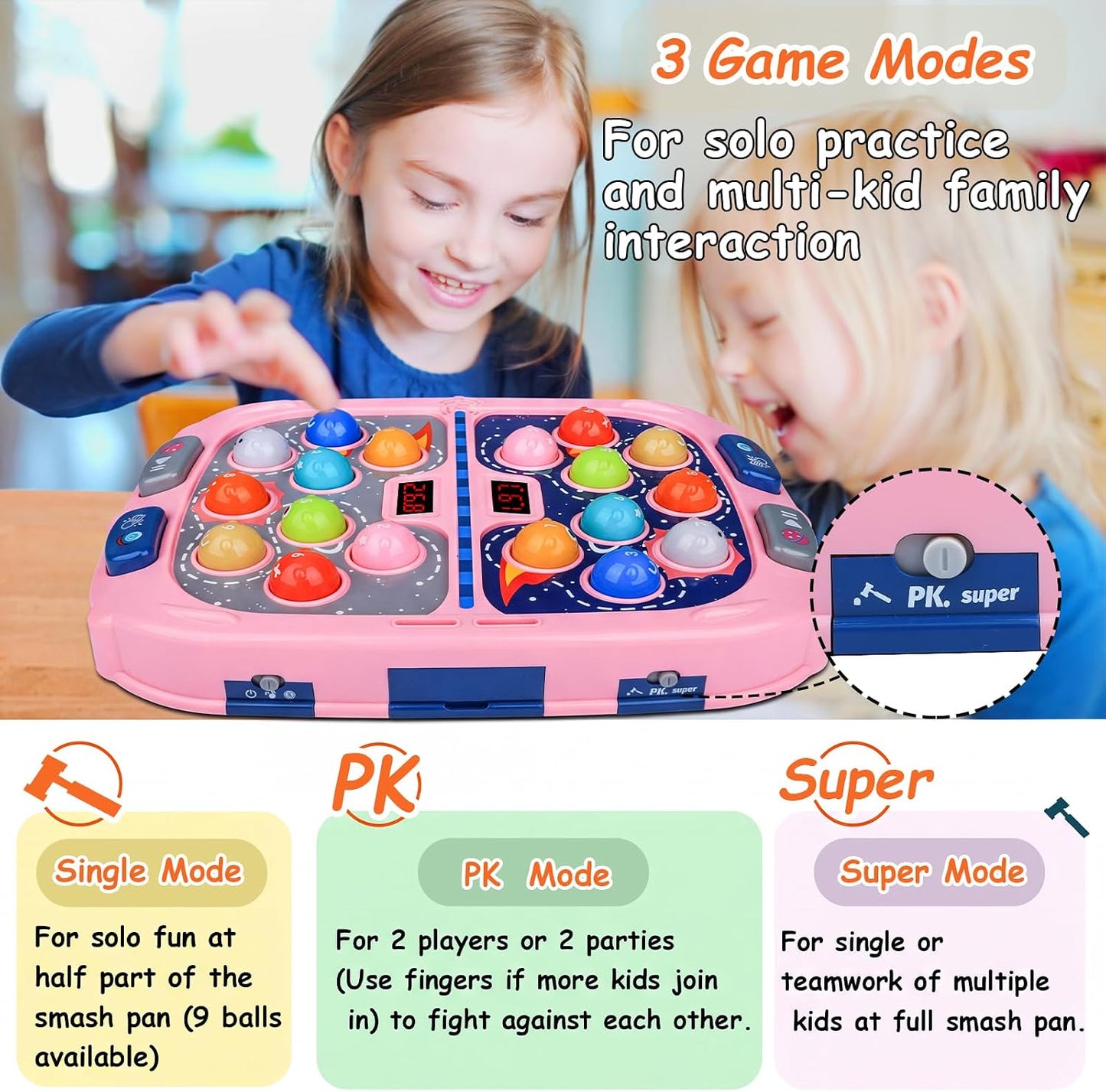 Juego de Golpear Topos para Niños, Juguetes para Niños y Niñas de 3...