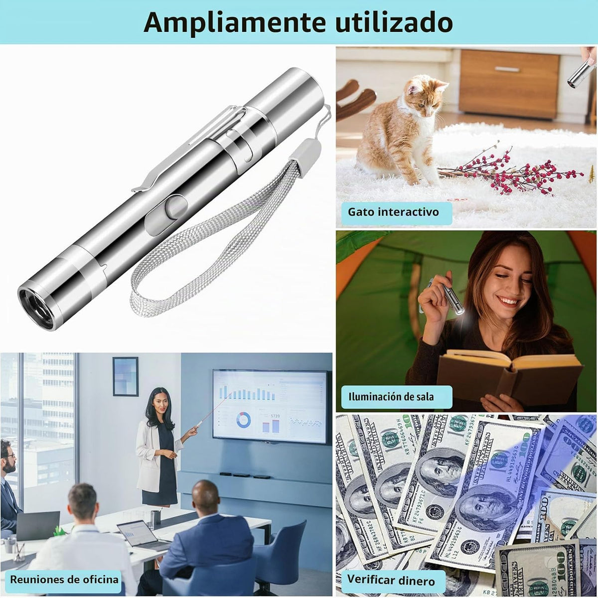Waputne Puntero de Juguete para Gatos de Interior, 2 Piezas, Juguet...
