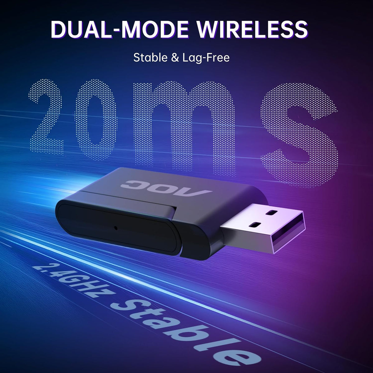 AOC Auriculares inalámbricos para juegos compatibles con PS5\/4, in...