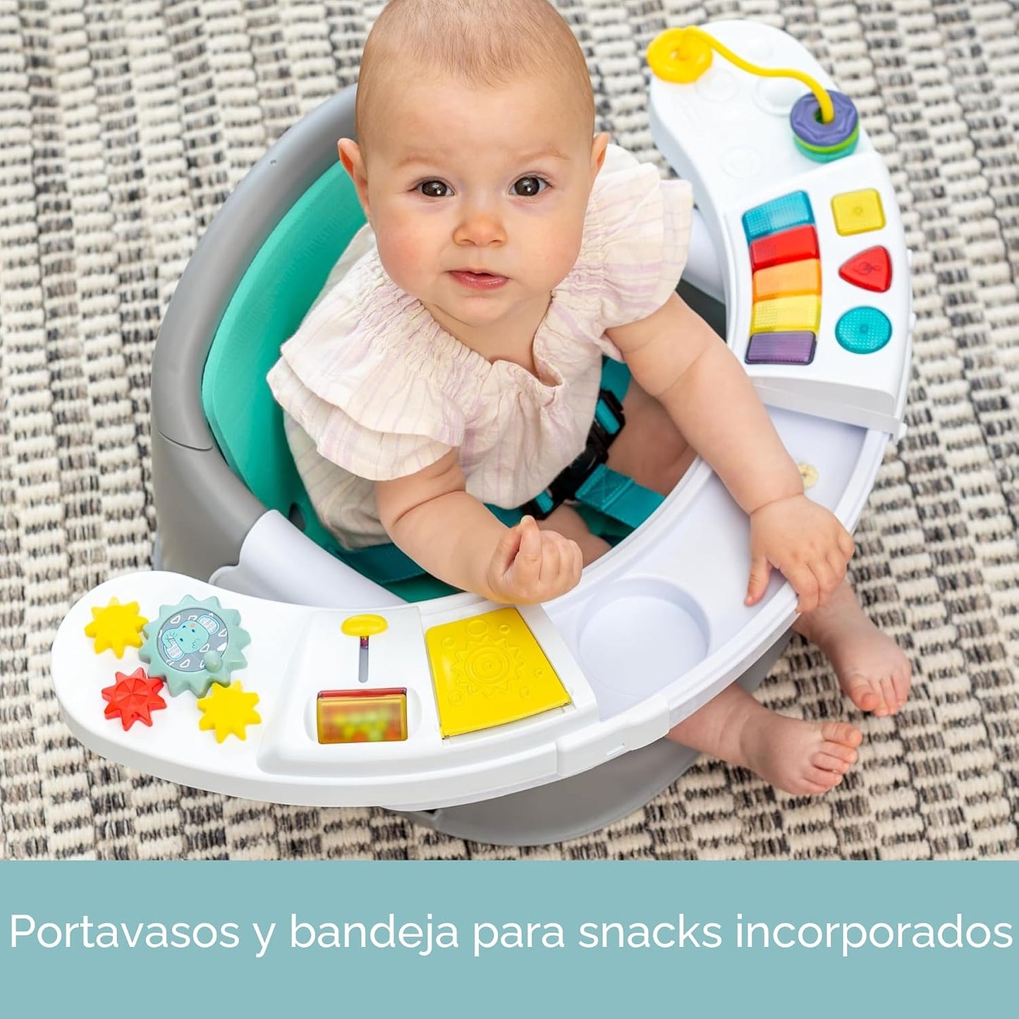 Infantino Asiento y elevador de descubrimiento 3 en 1, con música y...