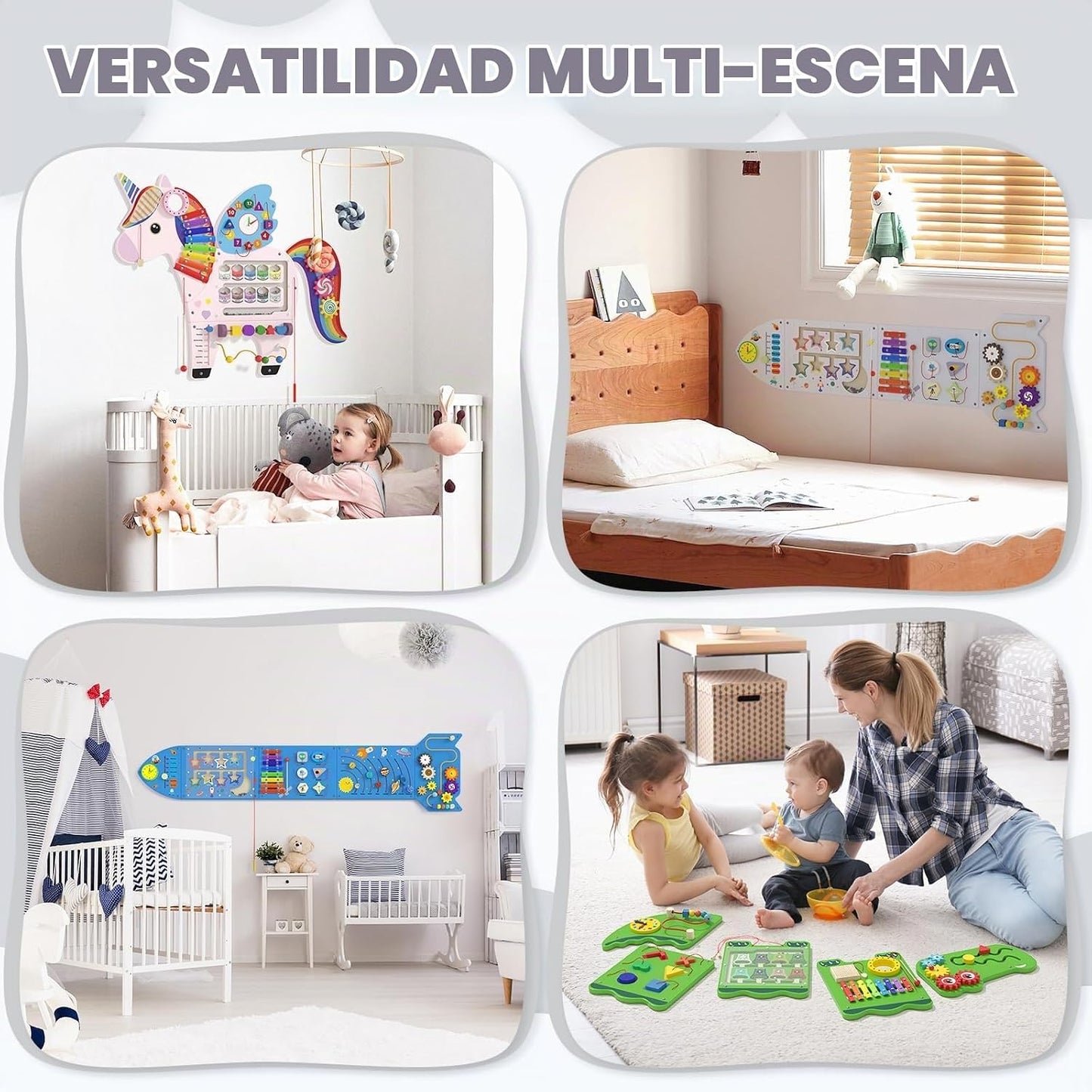 nigwet Paneles de Tablero Ocupado de Actividad de Cohete para Pared...