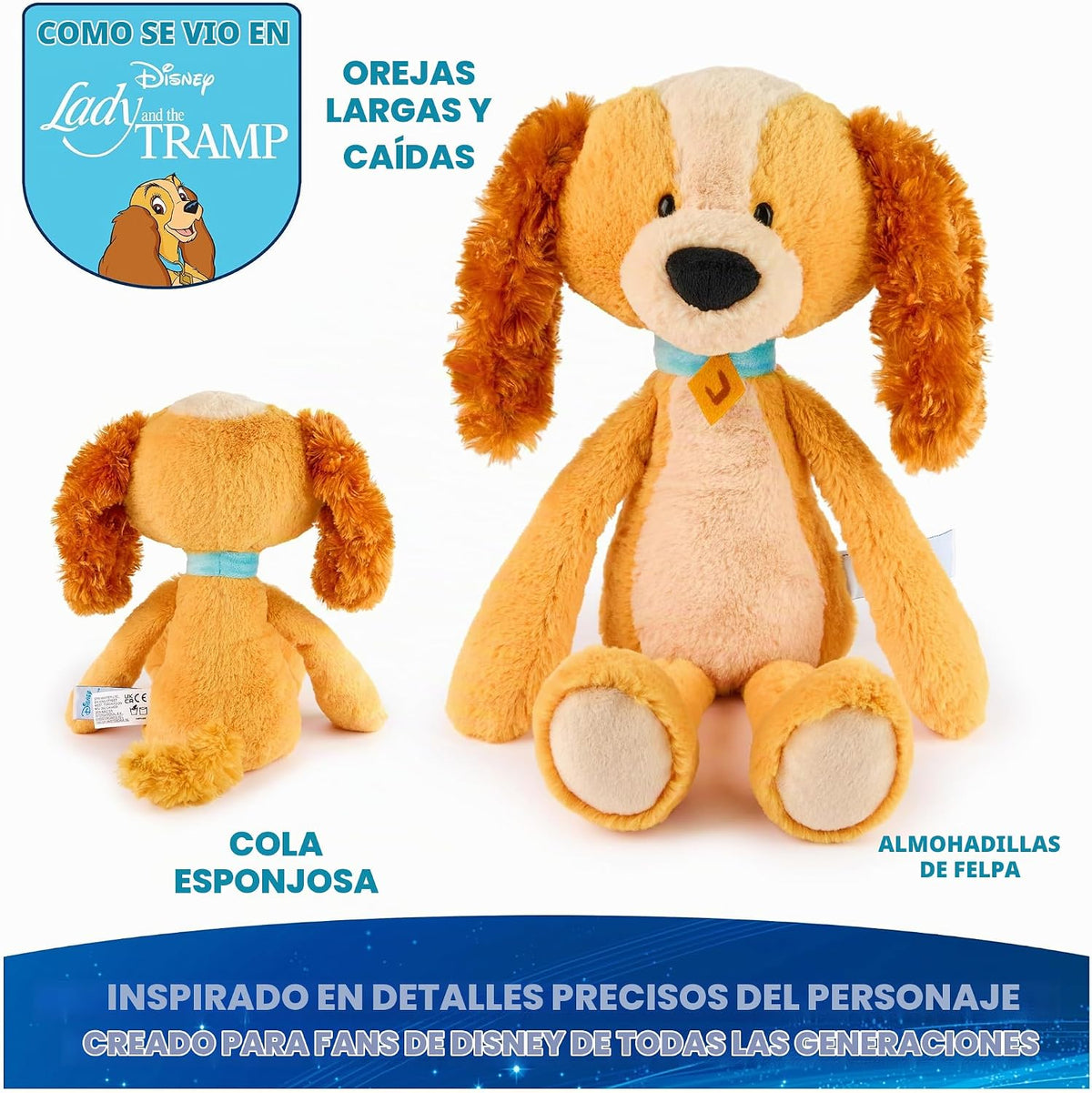 GUND Disney Oficial Peluche de Lady Toothpick, La Dama y el Vagabun...