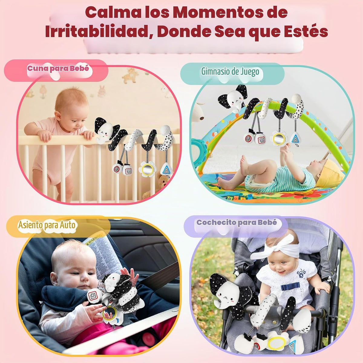 URMYWO Juguetes de asiento de coche en espiral para bebés de 0 a 6...