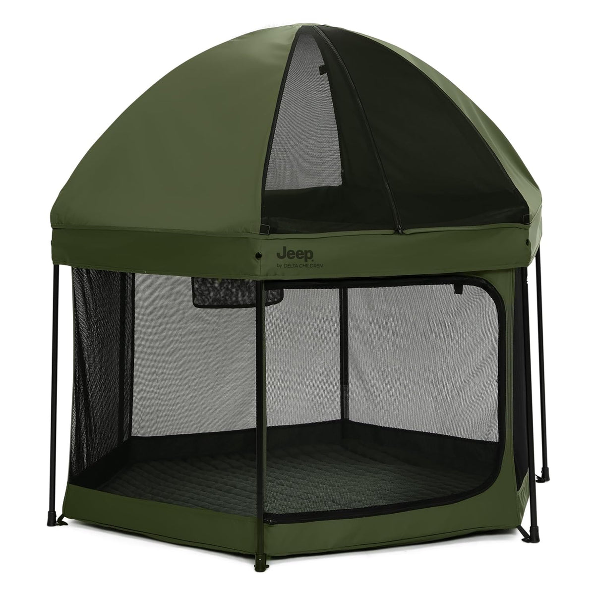 Jeep Hexagon Pop Up Play Yard con toldo extraíble | Ideal para uso...