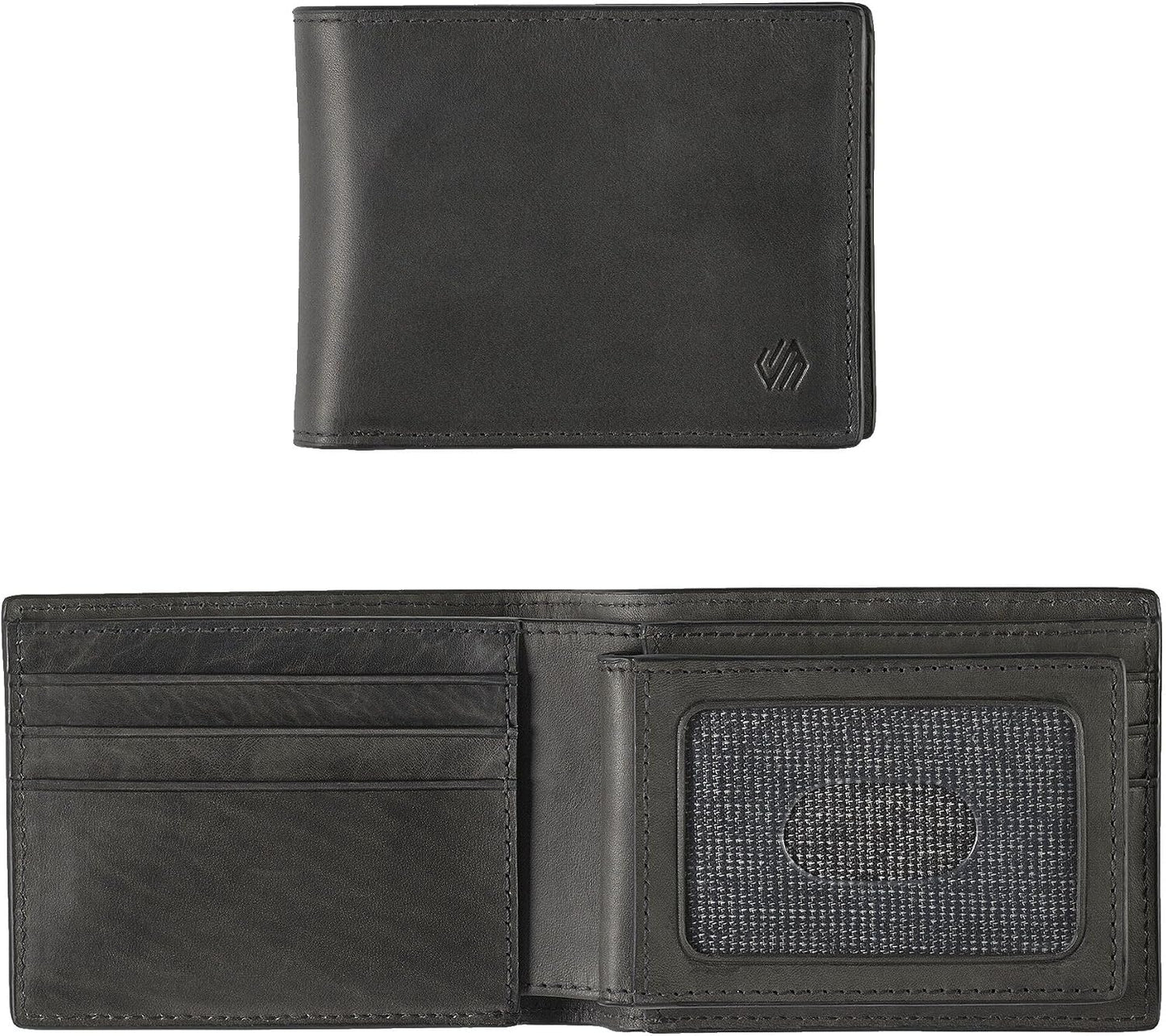 Johnston &amp; Murphy Billetera 2 en 1 Rhodes para hombre, negro gr...