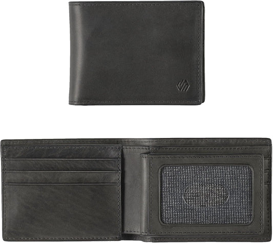 Johnston &amp; Murphy Billetera 2 en 1 Rhodes para hombre, negro gr...