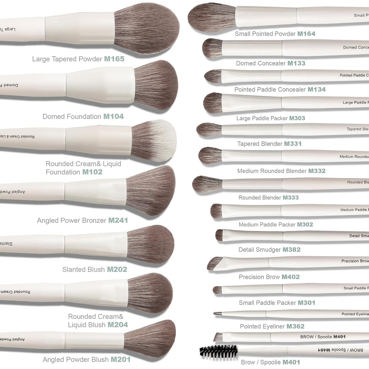 Vynestra Juego de 20 brochas de maquillaje para rostro y ojos, colo...