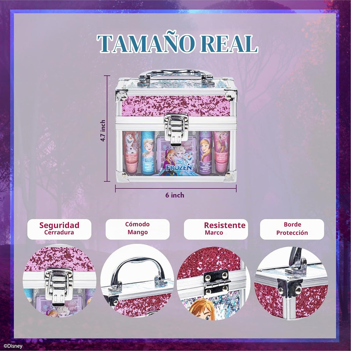 Conjunto de maletín mini tren de belleza de Frozen de Disney incluy...