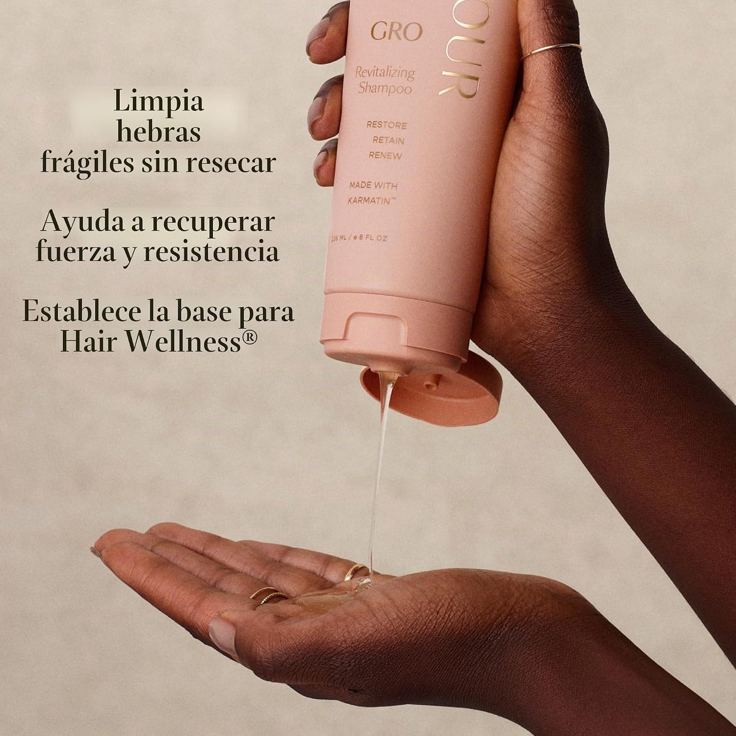 VEGAMOUR GRO Champú Revitalizante, Apoya un Cabello más Grueso y de...
