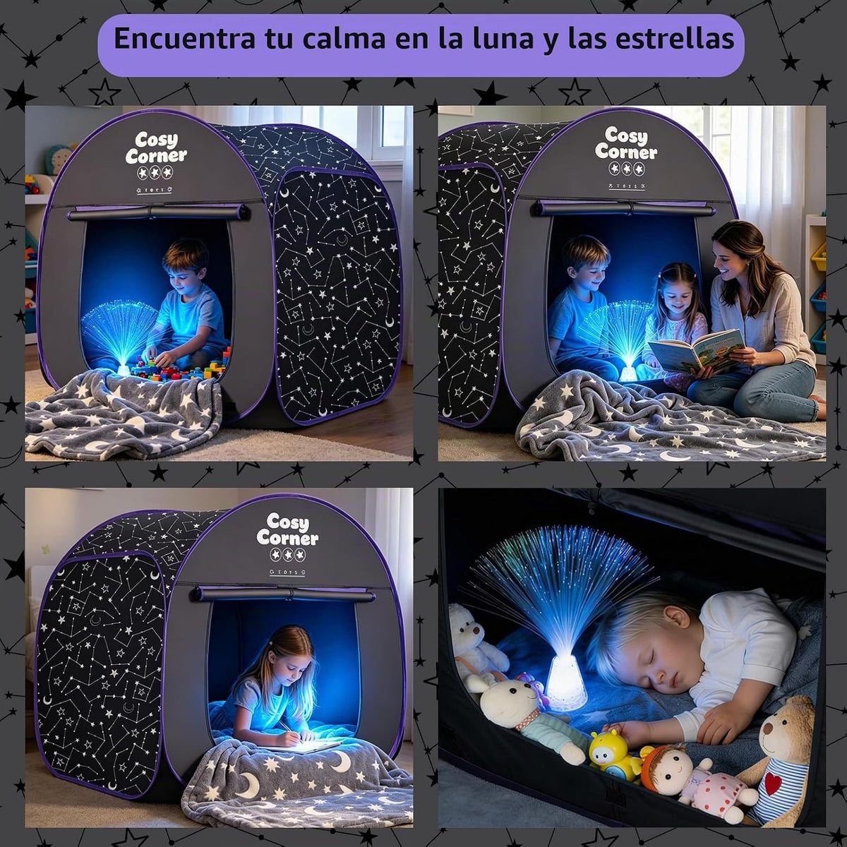 Tienda de campaña sensorial para niños, tienda de campaña desplegab...