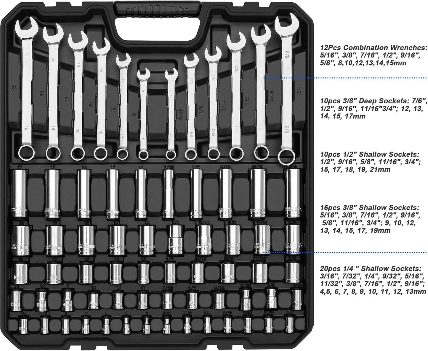 Prostormer Juego de herramientas mecánicas de 240 piezas, surtido g...