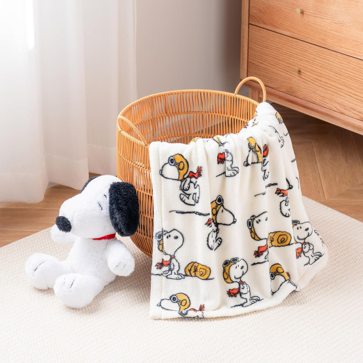 Berkshire Blanket Peanuts® VelvetLoft® - Manta de felpa de Snoopy c...