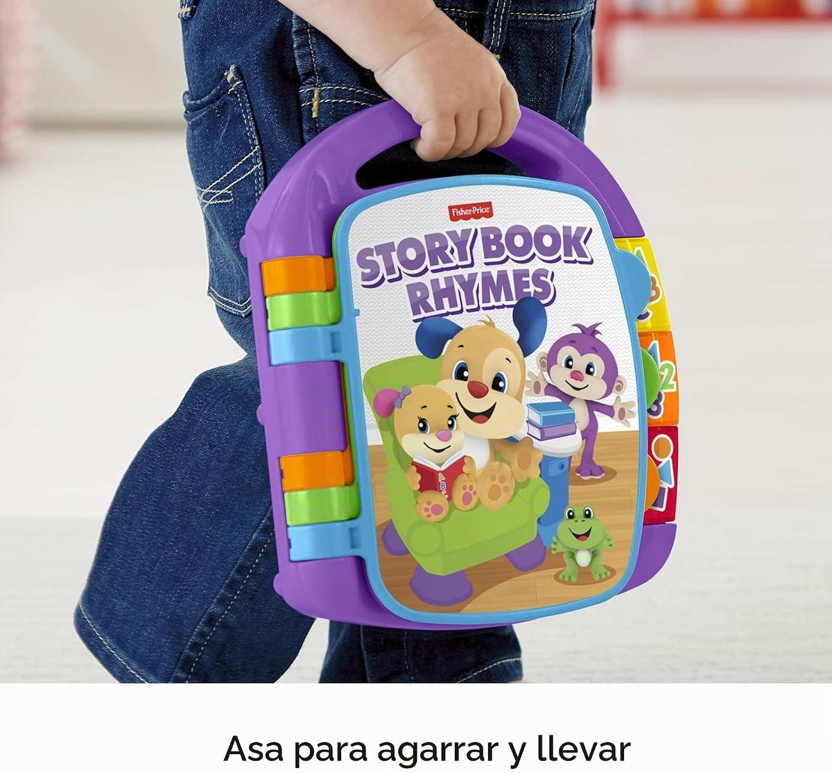 Fisher-Price Ríe y aprende libro de historias con rimas | Libro mus...