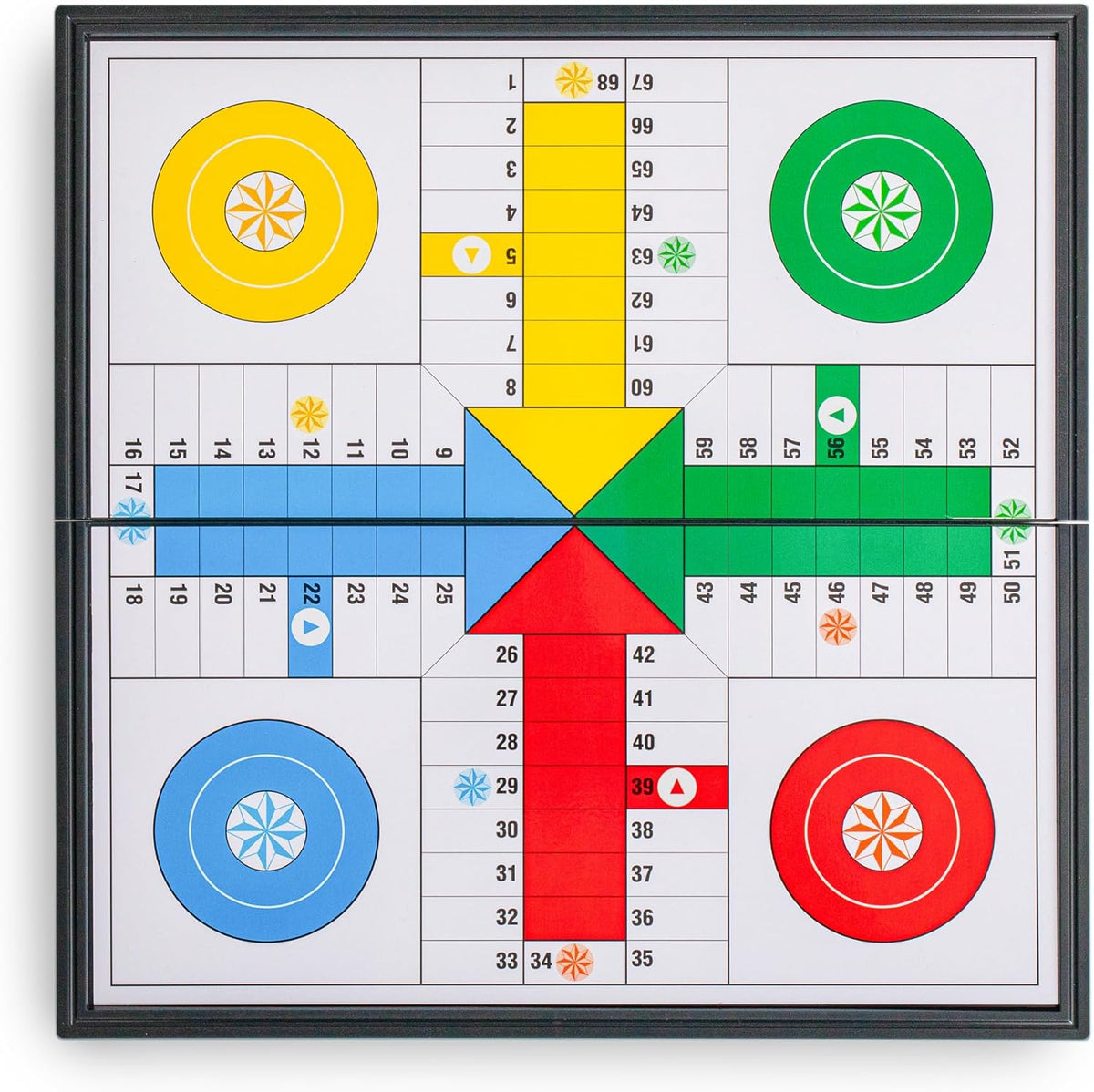Ludo - Juego de mesa plegable magnético para viajes, 9.75 pulgadas