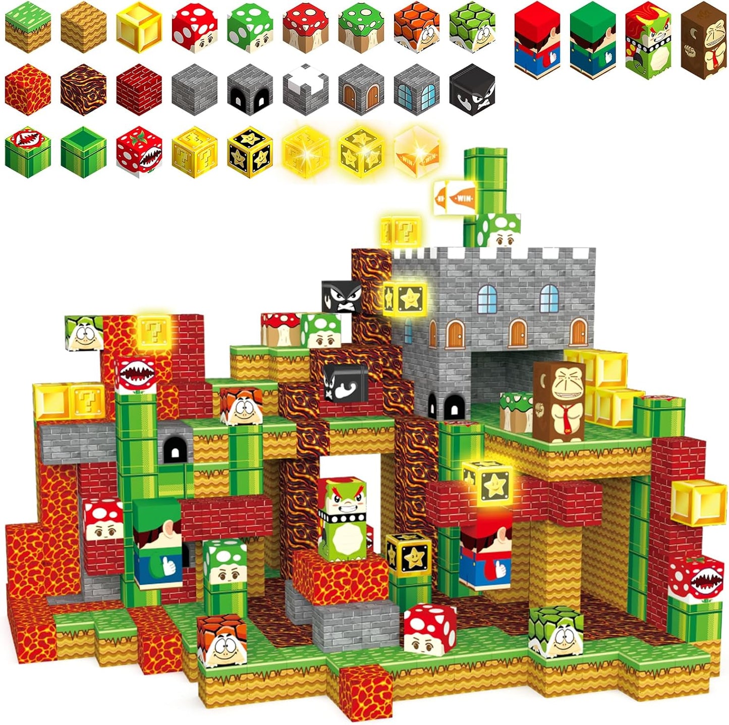 Daoyehsy 200 piezas bloques magnéticos juguetes de construcción, bl...