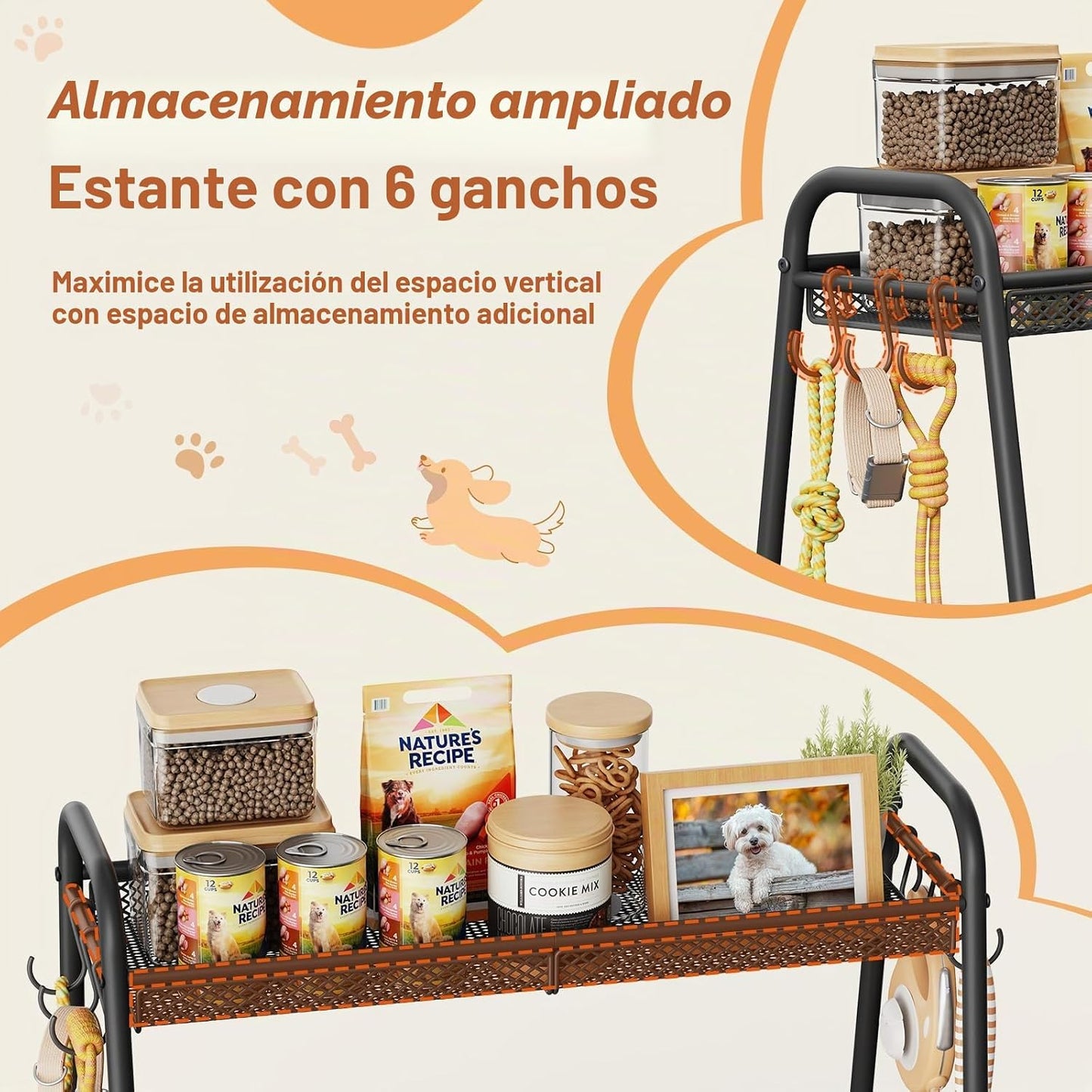 Lomivra Cesta grande de juguetes para perros (23.6 x 11.2 x 9.7 pul...