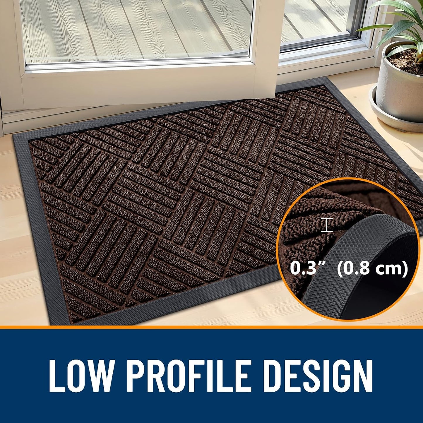 OLANLY Tapete para puerta delantera, entrada exterior, 33 x 21 pulg...