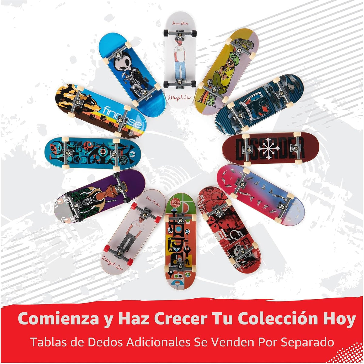 Tech Deck, Ultra DLX - Paquete de 4 minipatinetas de diapasón, pati...