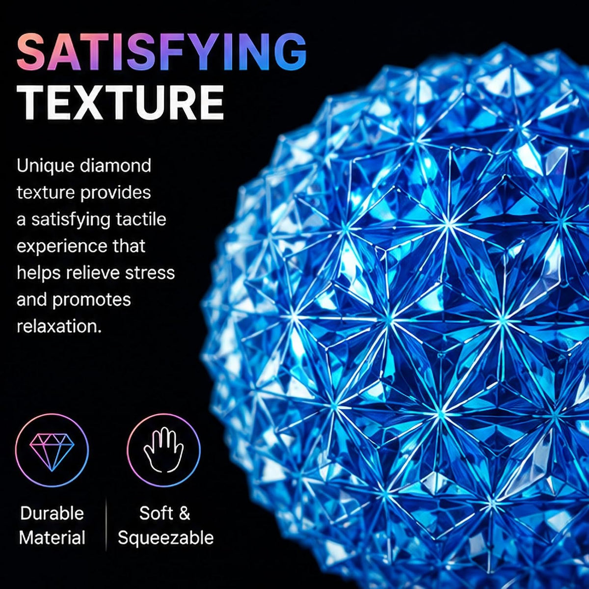 Pelota sensorial firme para adultos, juguete texturizado para alivi...