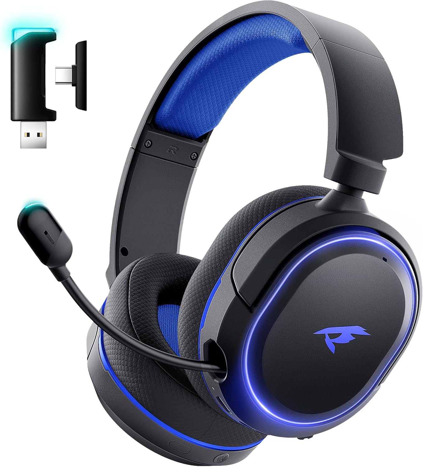 Auriculares inalámbricos para juegos, sonido envolvente 7.1, auricu...