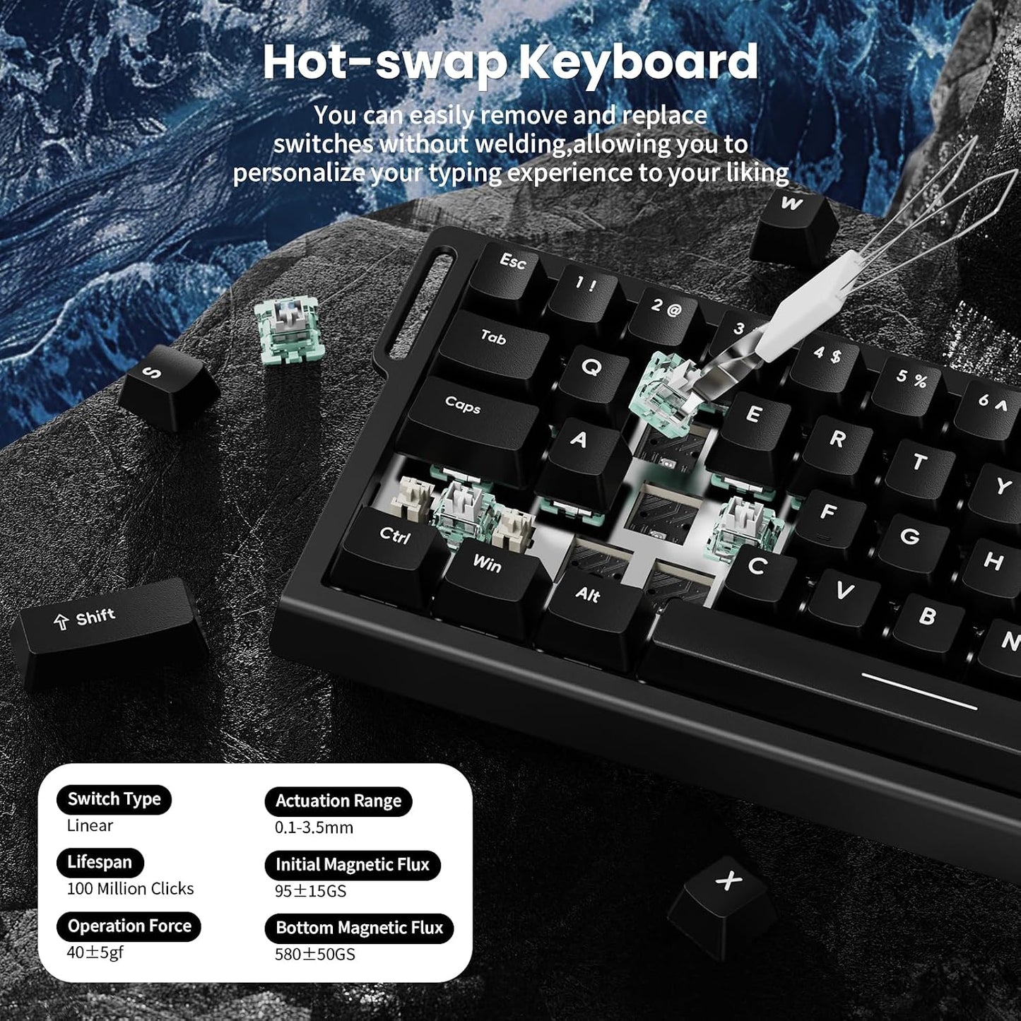 Teclado de Juego ATTACK SHARK X68 HE con Frecuencia de Muestreo de...