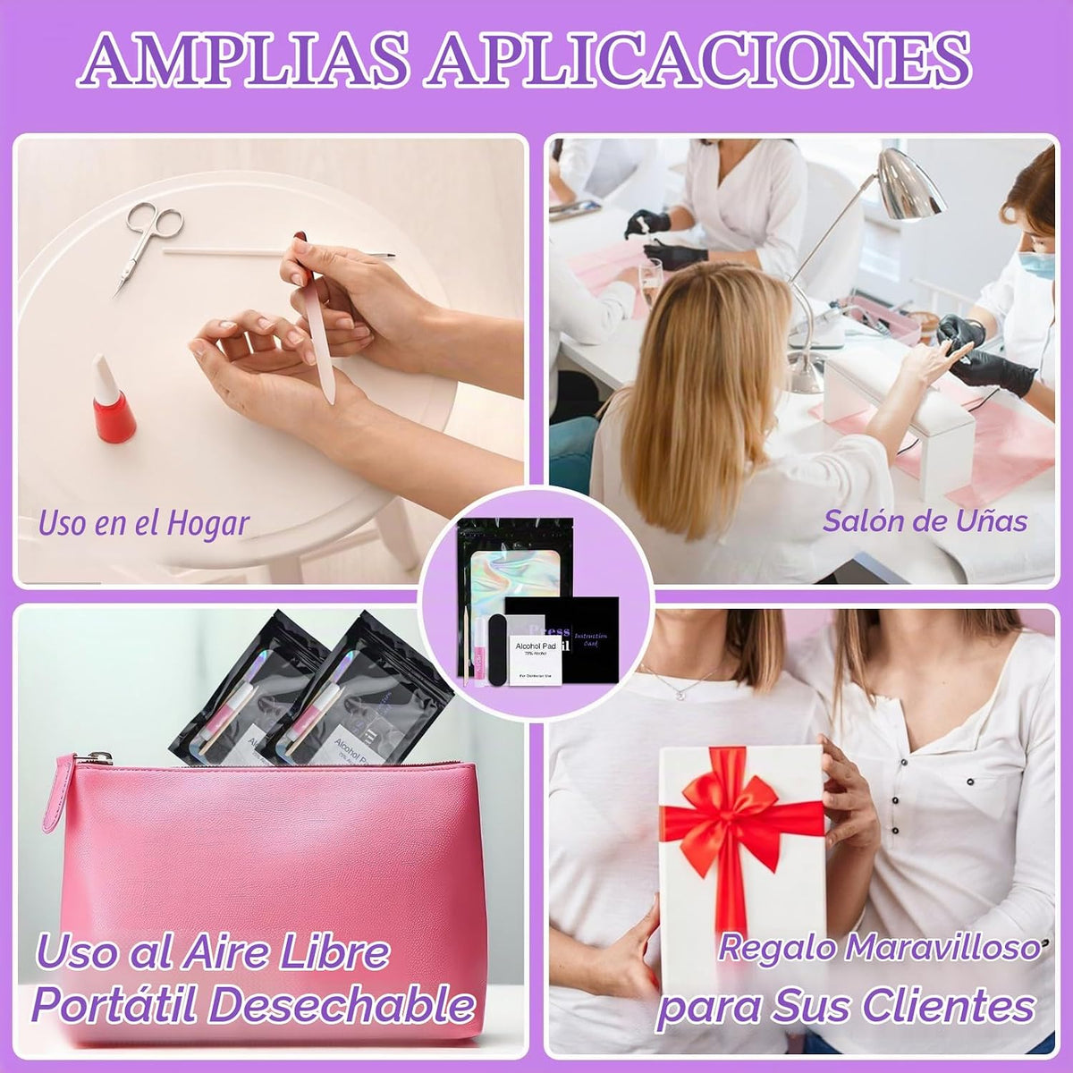 Kits de suministros desechables para uñas, kit profesional de herra...