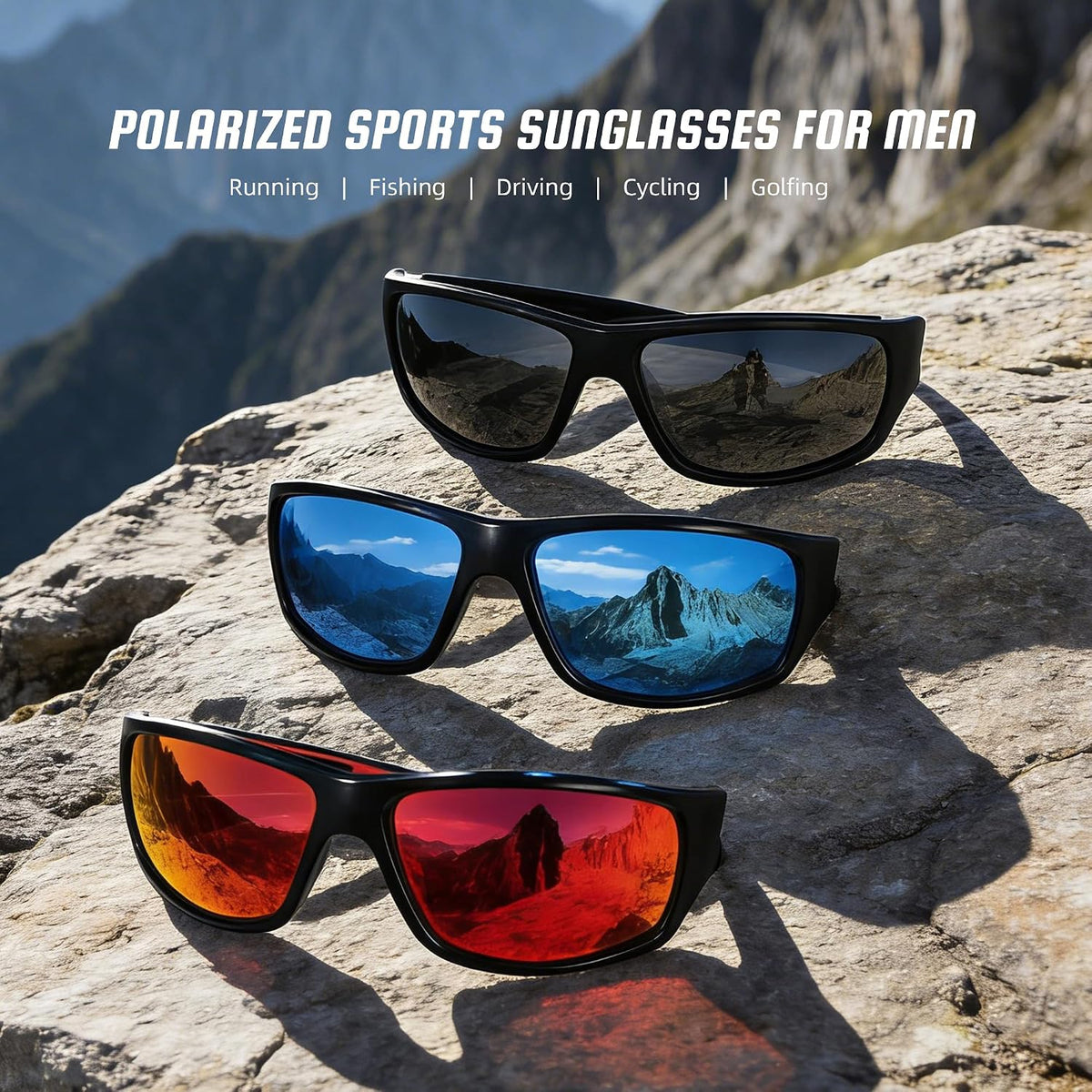 XVXV Gafas de sol deportivas polarizadas para hombres, gafas de sol...