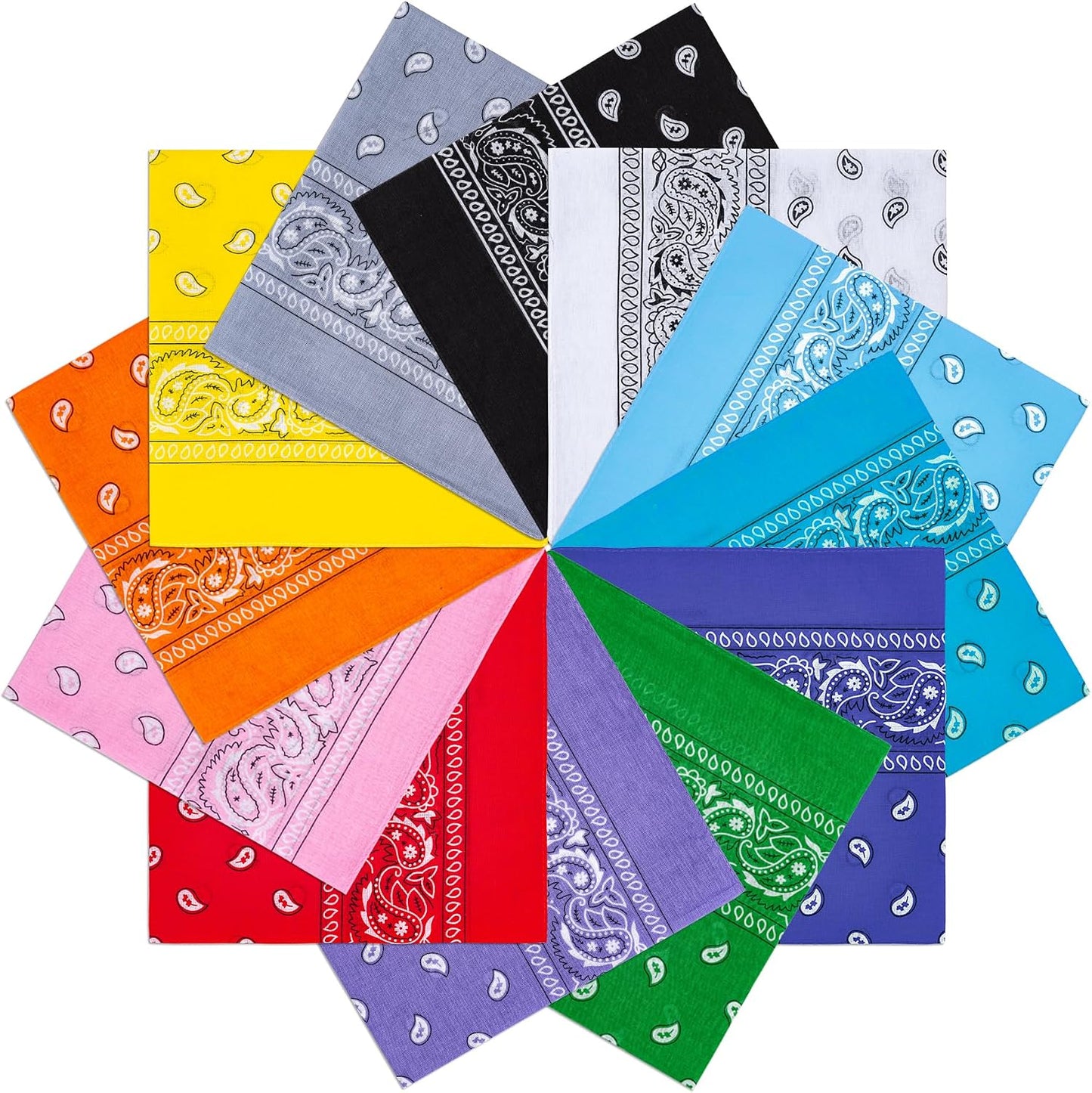 BOOMIBOO 12 bandanas para hombres y mujeres, diadema 100% suave par...