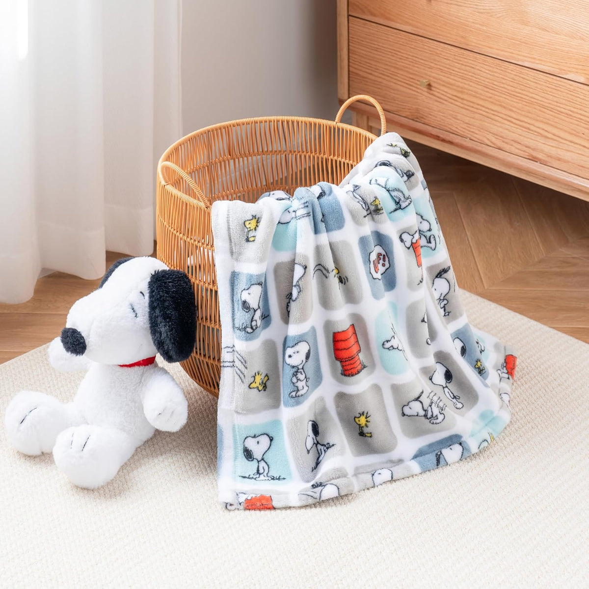 Berkshire Blanket Peanuts® VelvetLoft® - Manta de felpa de Snoopy c...