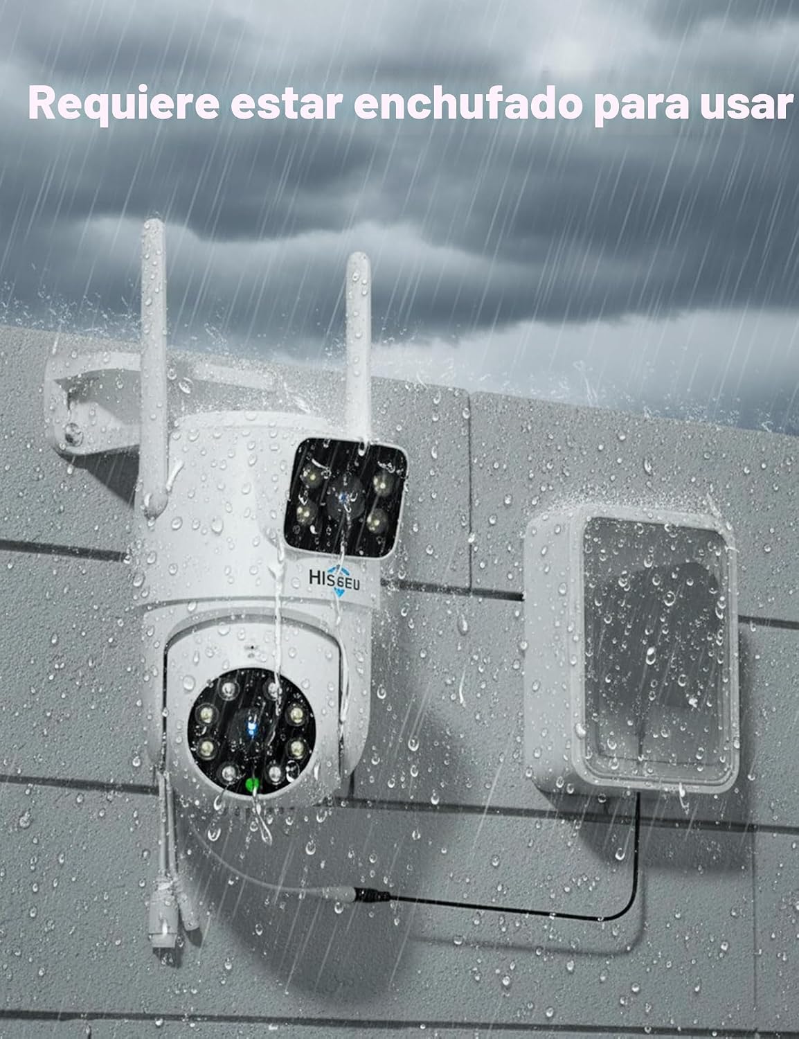 Cámaras de seguridad inalámbricas Hiseeu al aire libre, WiFi Pro de...