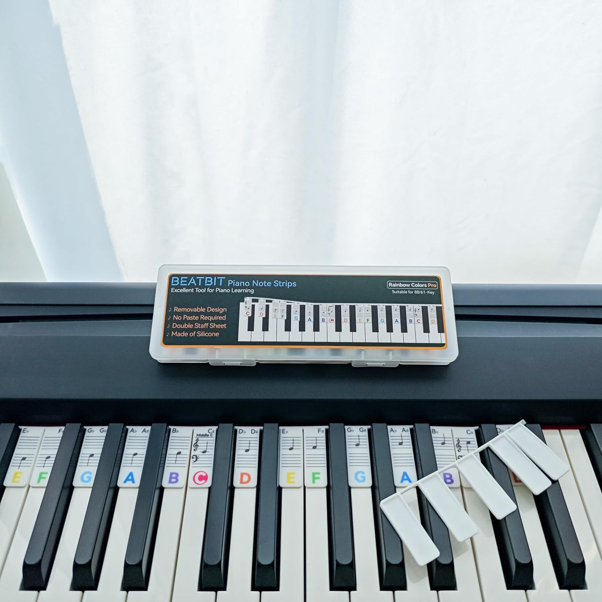 BEATBIT Guía de notas de piano para principiantes, extraíble, serie...