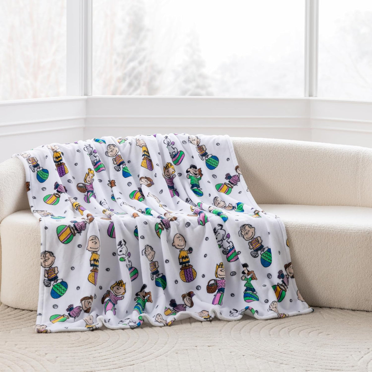 Berkshire Peanuts® VelvetLoft® - Manta de felpa de Snoopy con bonit...