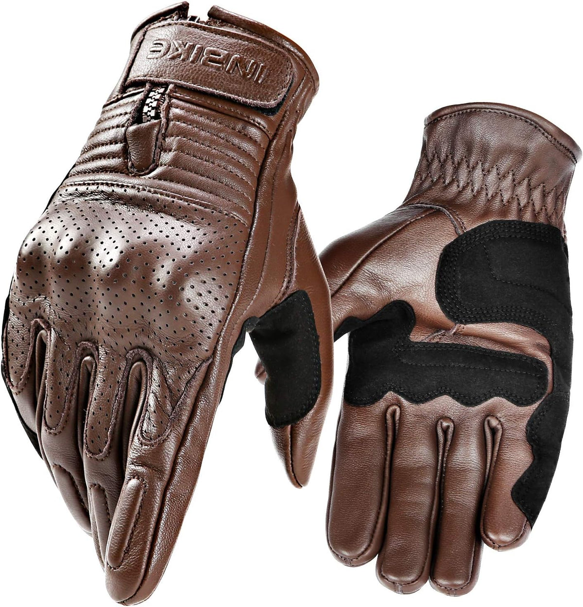 INBIKE - Guantes de motocicleta para hombres de cuero perforado gen...