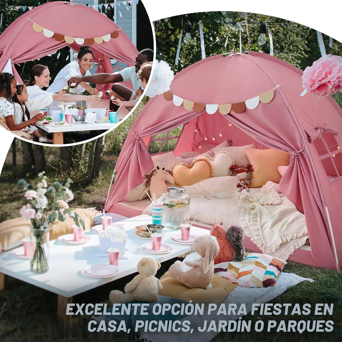 Tienda de campaña para cama individual, toldo para niños y niñas, t...