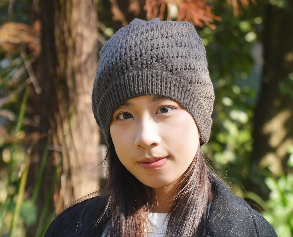Gorro de Ganchillo Fino para Mujeres Verano Invierno Otoño Malla Ho...