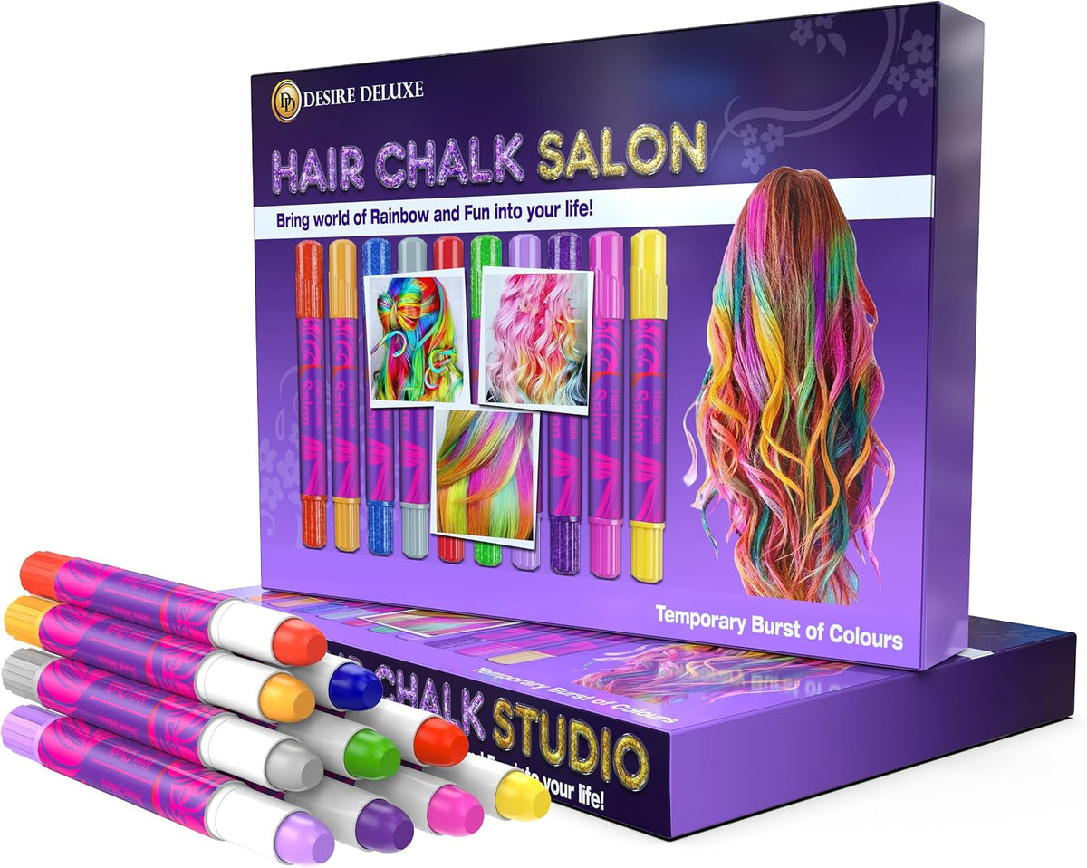 Desire Deluxe - Regalos para Niñas Tiza para Cabello 10 Bolígrafos...