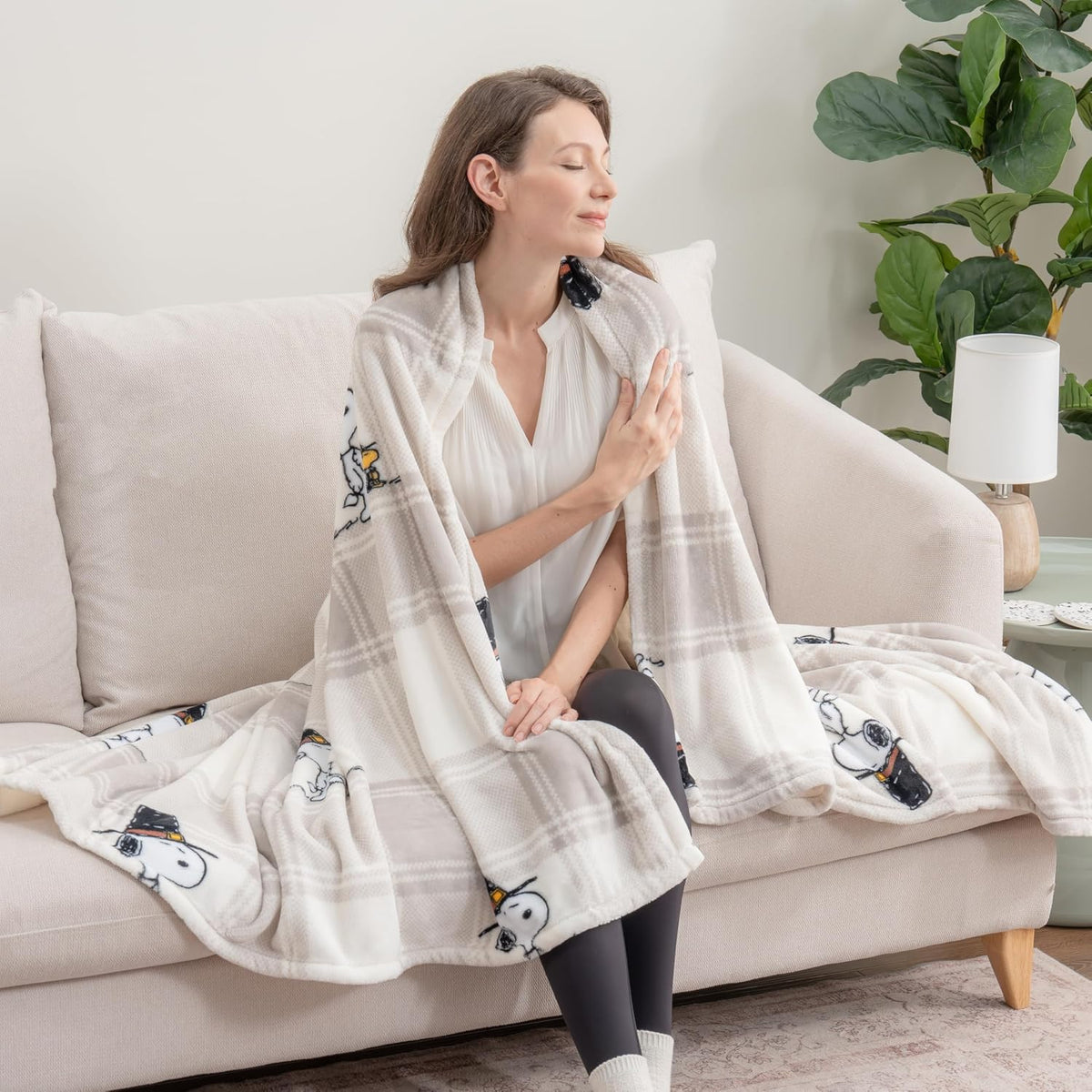 Berkshire Blanket Peanuts® VelvetLoft® - Manta de felpa de Snoopy c...