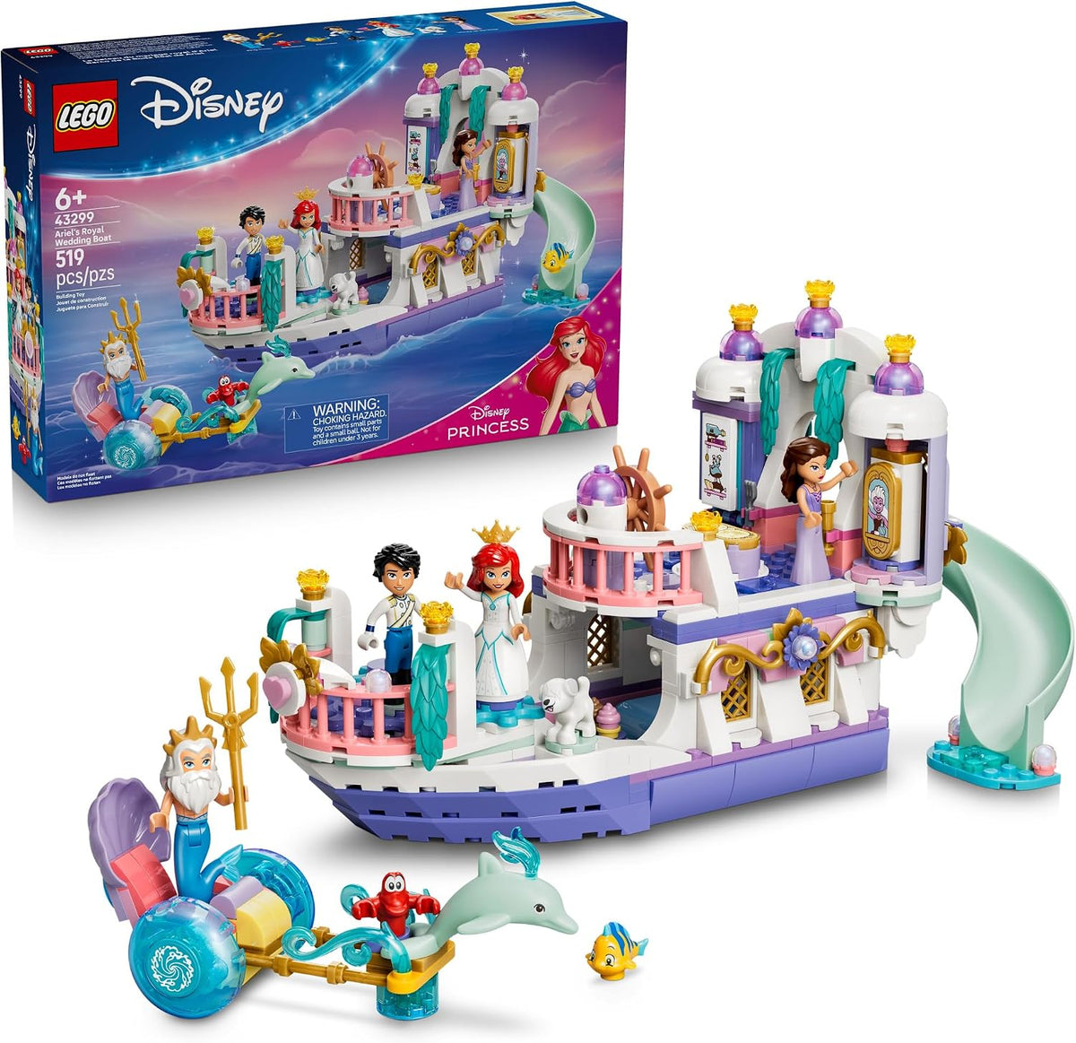 LEGO Disney Princess Barco de Boda Real de Ariel 43299 | Juguetes d...