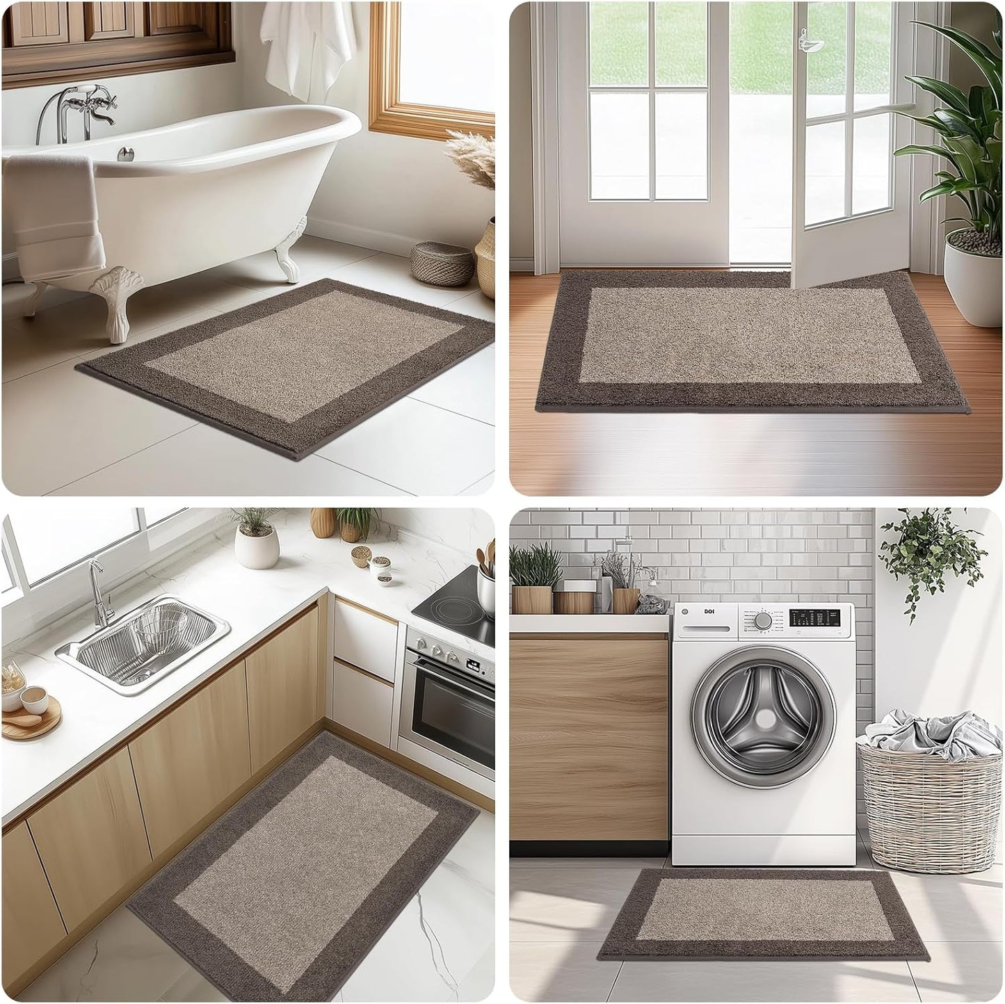 DOMUSTEX Alfombra de cocina lavable a máquina de 32 x 72 pulgadas,...