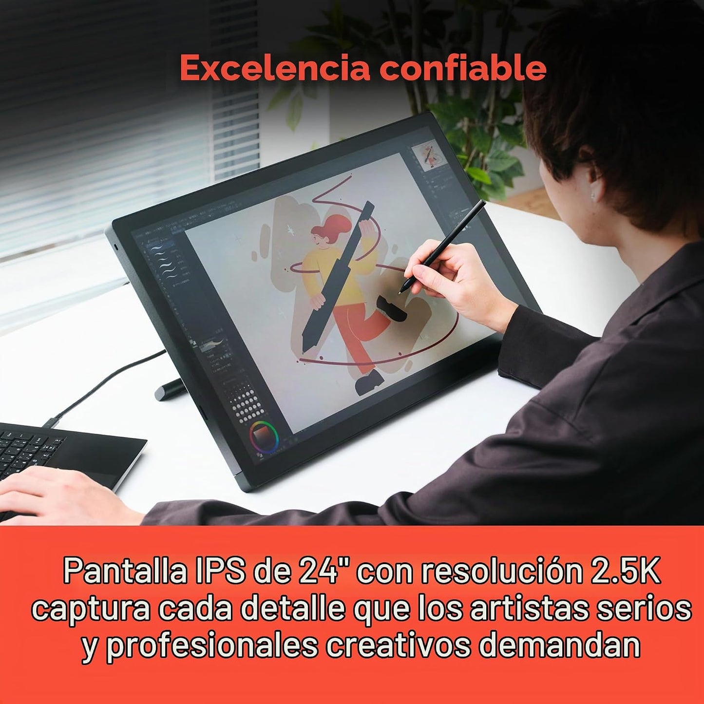 Wacom Cintiq 24 Tableta de dibujo con pantalla, pantalla de 23.8 pu...