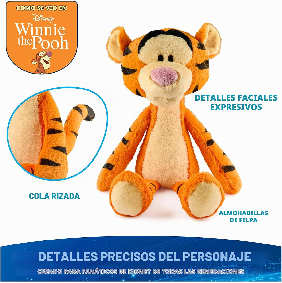 GUND Disney Oficial Tigger Toothpick de Peluche, Winnie The Pooh, A...