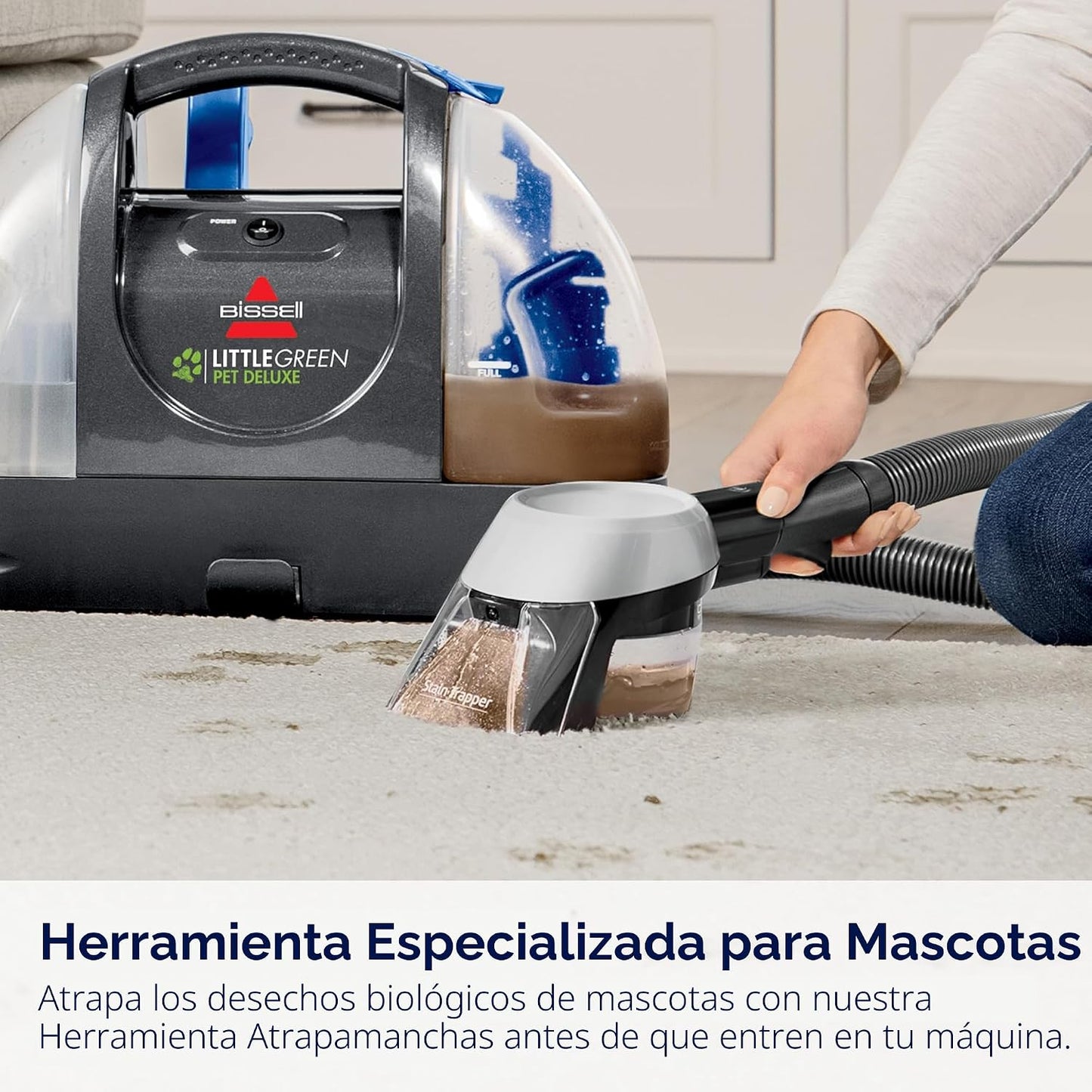 Bissell Little Green Pet Deluxe - Limpiador portátil de alfombras y...