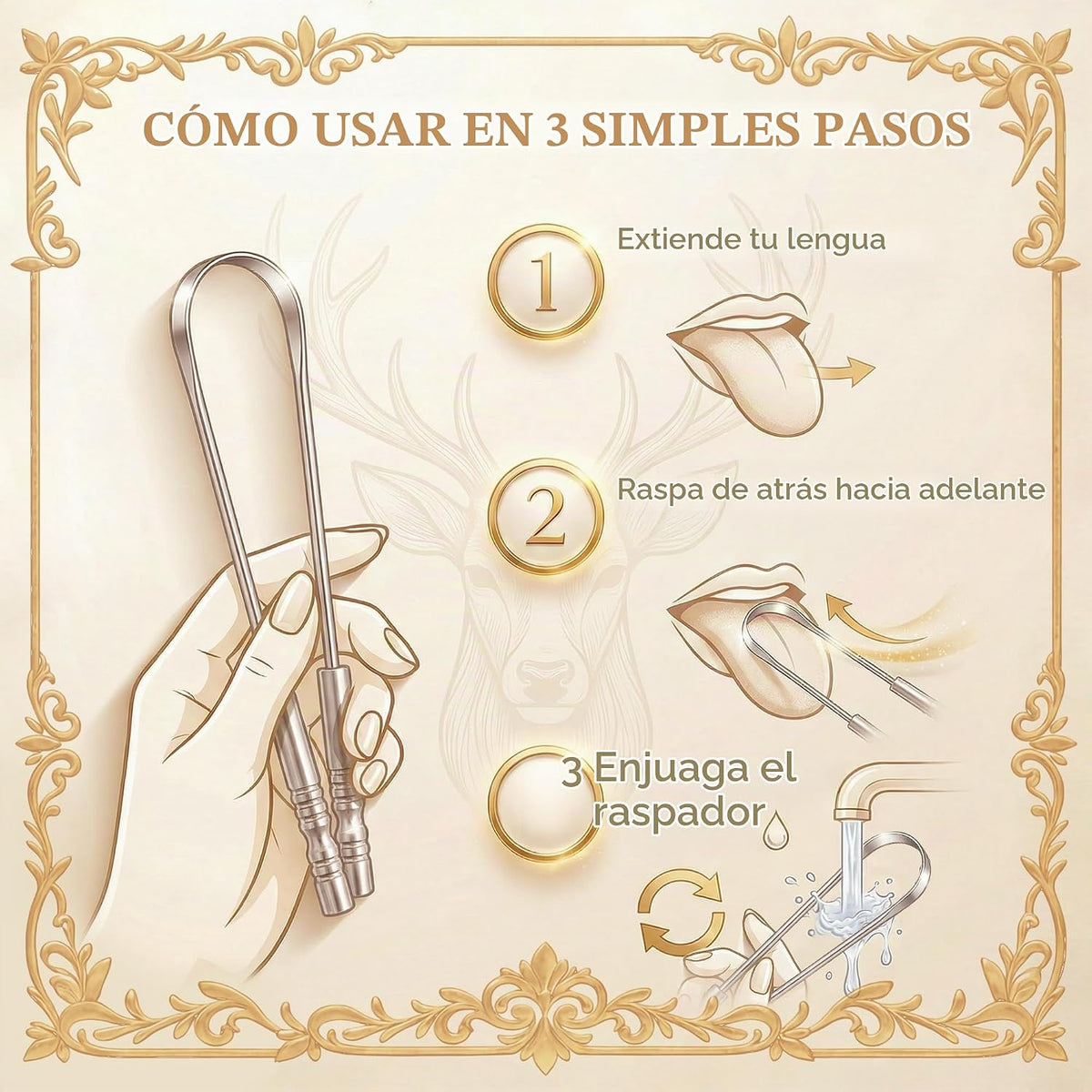 MasterMedi Rascador de lengua para adultos con estuches de viaje mu...
